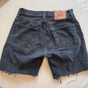 Vintage Levi's 501 Black Denim Shorts